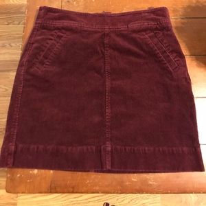 Anne Taylor’s LOFT Burgundy corduroy skirt